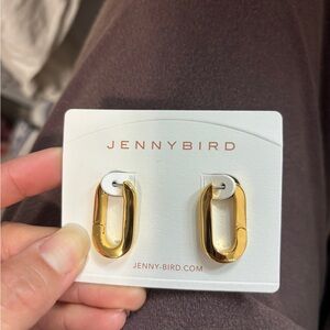 Jenny Bird Gold u-link hoop Earrings